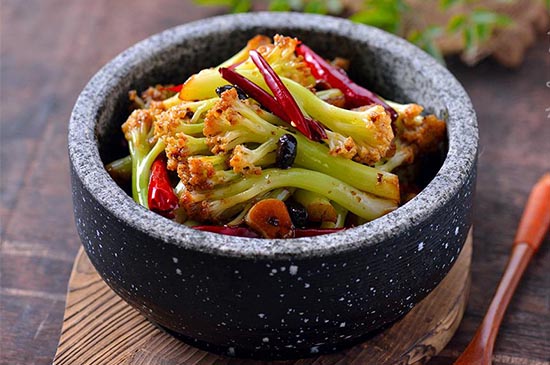 上海新東方——豉香花菜做法